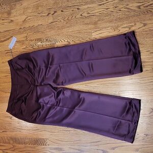 Jennifer Lopez size 14 womens 100% polyester purple/ eggplant color trouser cuff